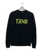 FENDIフェンディ）の古着「ロゴカシミヤニット」｜ブラック