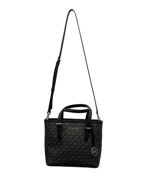 MICHAEL KORS（マイケルコース）MICHAEL KORS (マイケルコース) 2WAYショルダーバッグ ブラック×グレーの古着・服飾アイテム