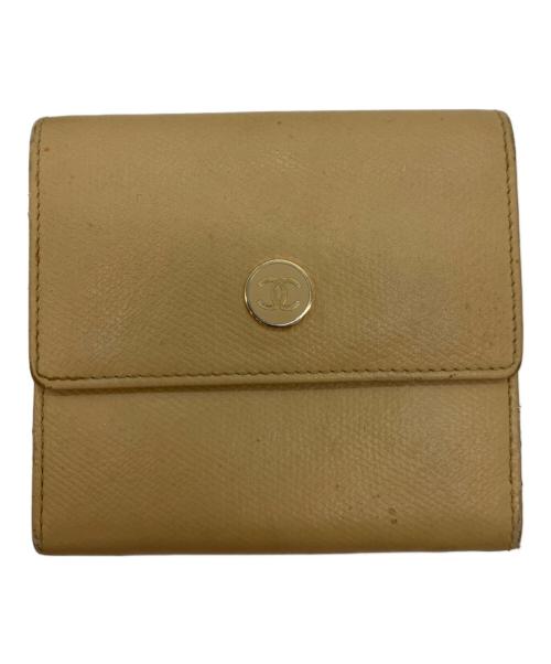 CHANEL（シャネル）CHANEL (シャネル) 3つ折り財布 ベージュの古着・服飾アイテム