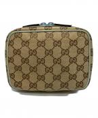 GUCCIグッチ）の古着「コスメポーチ」｜ベージュ×ブルー