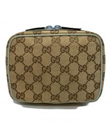 GUCCI（グッチ）の古着「コスメポーチ」｜ベージュ×ブルー