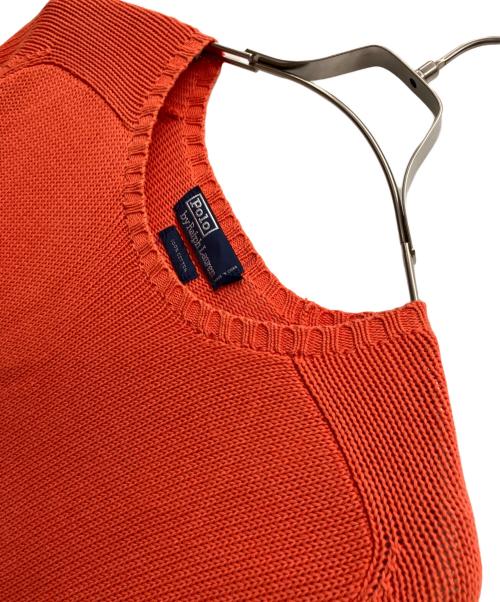 POLO RALPH LAUREN（ポロ・ラルフローレン）POLO RALPH LAUREN (ポロ・ラルフローレン) 薄手ニット オレンジ サイズ:Lの古着・服飾アイテム
