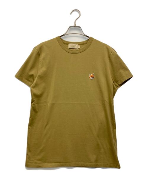 maison kitsune（メゾンキツネ）MAISON KITSUNE (メゾンキツネ) 半袖Tシャツ オリーブ サイズ:XSの古着・服飾アイテム