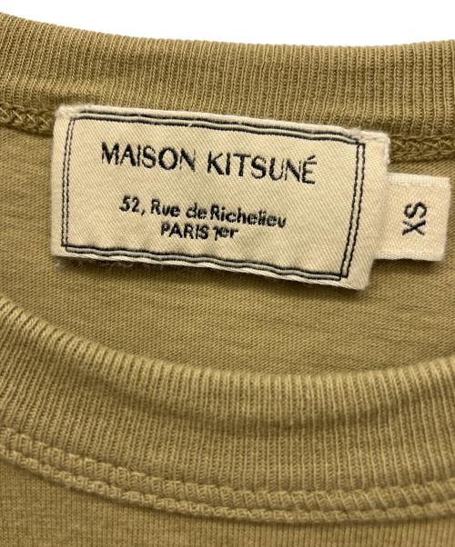 maison kitsune（メゾンキツネ）MAISON KITSUNE (メゾンキツネ) 半袖Tシャツ オリーブ サイズ:XSの古着・服飾アイテム