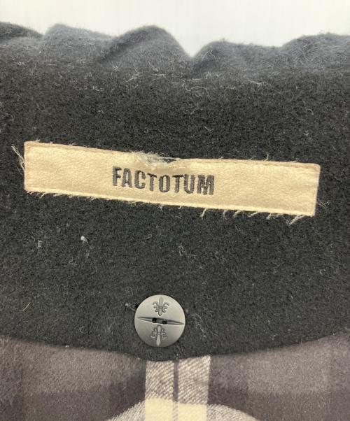 FACTOTUM（ファクトタム）FACTOTUM (ファクトタム) ダッフルコート ブラック サイズ:46の古着・服飾アイテム