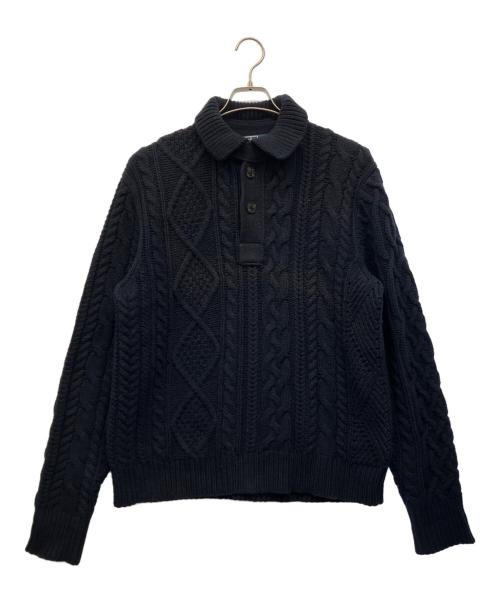 POLO BY RALPH LAUREN（ポロ バイ ラルフローレン）POLO by RALPH LAUREN (ポロ バイ ラルフローレン) ケーブルニット ネイビー サイズ:Mの古着・服飾アイテム