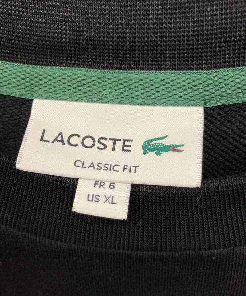 LACOSTE（ラコステ）LACOSTE (ラコステ) エッセンシャルクルーネックスウェット ブラック サイズ:XLの古着・服飾アイテム