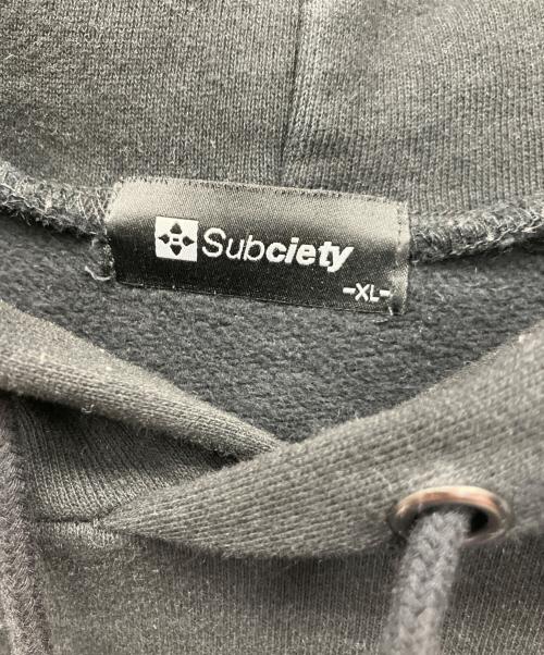 SUBCIETY（サブサエティ）SUBCIETY (サブサエティ) プルオーバーパーカー ブラック サイズ:XLの古着・服飾アイテム