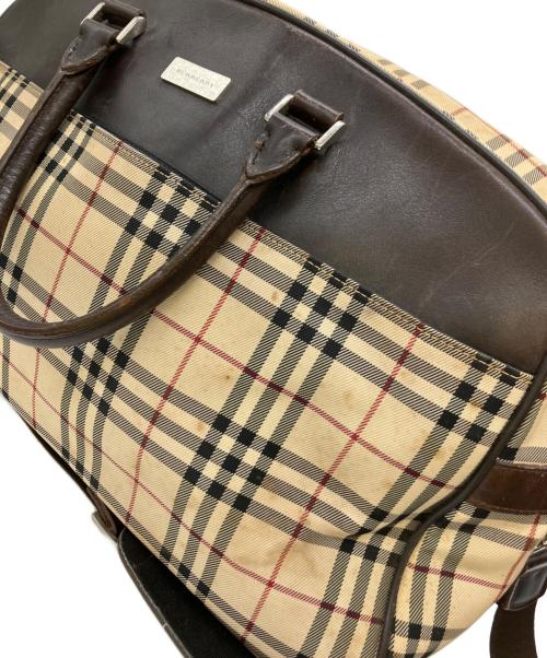 BURBERRY（バーバリー）BURBERRY (バーバリー) ミニボストンバッグ ベージュの古着・服飾アイテム