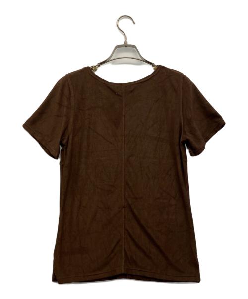 CELINE（セリーヌ）CELINE (セリーヌ) 半袖カットソー ブラウン サイズ:Lの古着・服飾アイテム