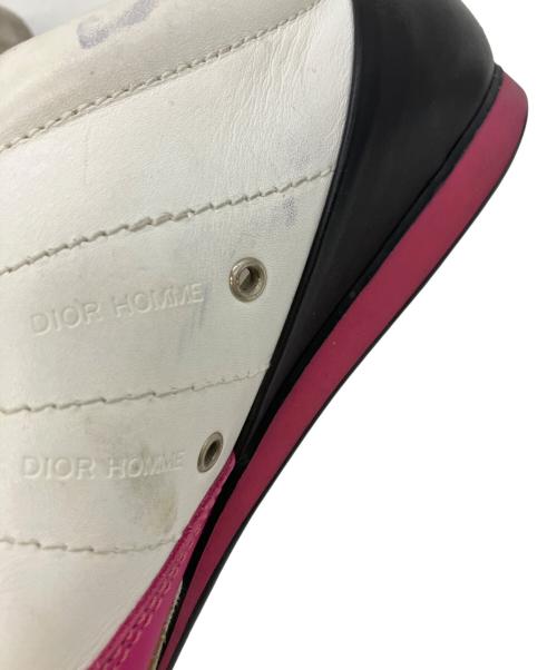 DIOR HOMME（ディオール オム）Dior Homme (ディオール オム) スニーカー ホワイト×ピンク サイズ:40の古着・服飾アイテム