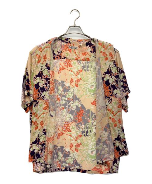Sun Surf（サンサーフ）Sun Surf (サンサーフ) アロハシャツ ベージュ×パープル サイズ:Lの古着・服飾アイテム