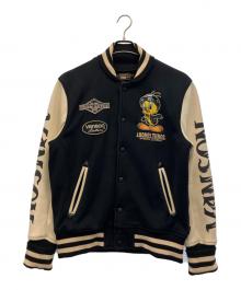 VANSON×LOONEY TUNES（バンソン×ルーニーチューンズ）の古着「スタジャン」｜ブラック×ホワイト