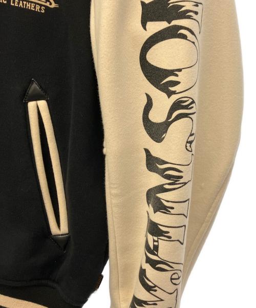 VANSON（バンソン）VANSON (バンソン) LOONEY TUNES (ルーニーチューンズ) スタジャン ブラック×ホワイト サイズ:Lの古着・服飾アイテム