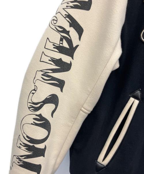 VANSON（バンソン）VANSON (バンソン) LOONEY TUNES (ルーニーチューンズ) スタジャン ブラック×ホワイト サイズ:Lの古着・服飾アイテム