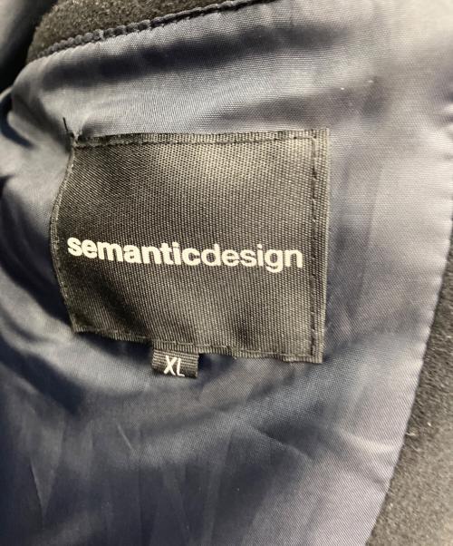 SEMANTIC DESIGN（セマンティックデザイン）SEMANTIC DESIGN (セマンティックデザイン) フードコート ブラック サイズ:XLの古着・服飾アイテム