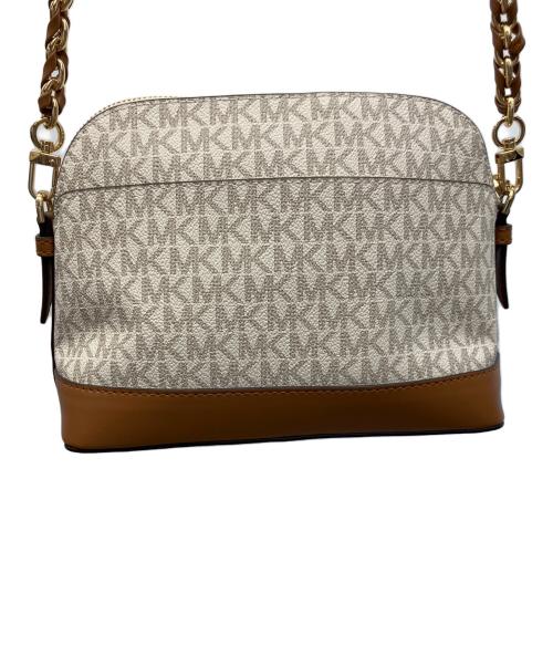 MICHAEL KORS（マイケルコース）MICHAEL KORS (マイケルコース) ショルダーバッグ ホワイト×ブラウンの古着・服飾アイテム