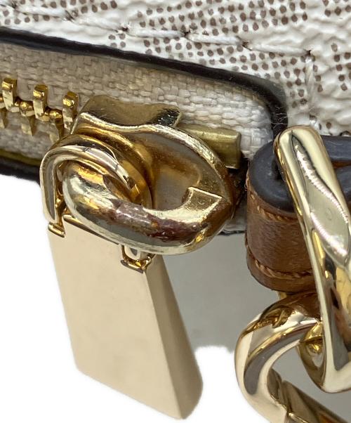 MICHAEL KORS（マイケルコース）MICHAEL KORS (マイケルコース) ショルダーバッグ ホワイト×ブラウンの古着・服飾アイテム