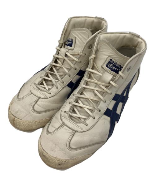 Onitsuka Tiger（オニツカタイガー）Onitsuka Tiger (オニツカタイガー) ハイカットスニーカー ホワイト×ブルー サイズ:25.5の古着・服飾アイテム