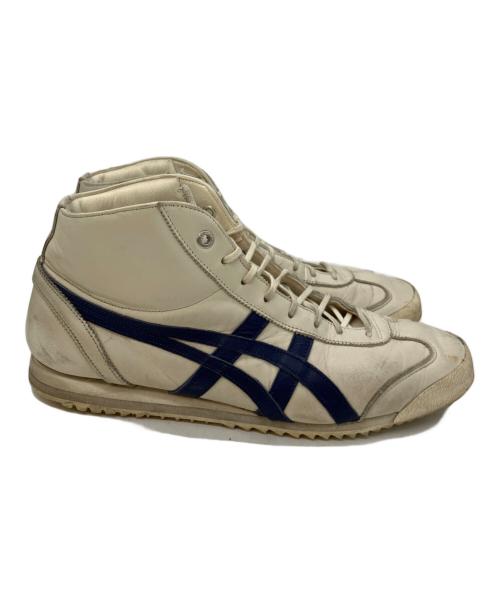 Onitsuka Tiger（オニツカタイガー）Onitsuka Tiger (オニツカタイガー) ハイカットスニーカー ホワイト×ブルー サイズ:25.5の古着・服飾アイテム