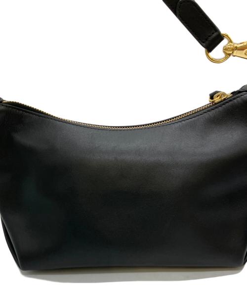 LAUREN RALPH LAUREN（ローレン ラルフ ローレン）LAUREN RALPH LAUREN (ローレン ラルフ ローレン) レザーショルダーバッグ ブラックの古着・服飾アイテム