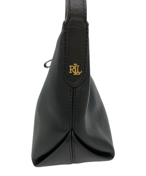 LAUREN RALPH LAUREN（ローレン ラルフ ローレン）LAUREN RALPH LAUREN (ローレン ラルフ ローレン) レザーショルダーバッグ ブラックの古着・服飾アイテム