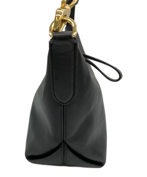 LAUREN RALPH LAUREN（ローレン ラルフ ローレン）LAUREN RALPH LAUREN (ローレン ラルフ ローレン) レザーショルダーバッグ ブラックの古着・服飾アイテム