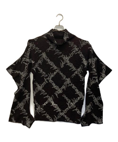Vivienne Westwood RED LABEL（ヴィヴィアンウエストウッドレッドレーベル）Vivienne Westwood RED LABEL (ヴィヴィアンウエストウッドレッドレーベル) 厚手ニット ブラック×レッド サイズ:2の古着・服飾アイテム