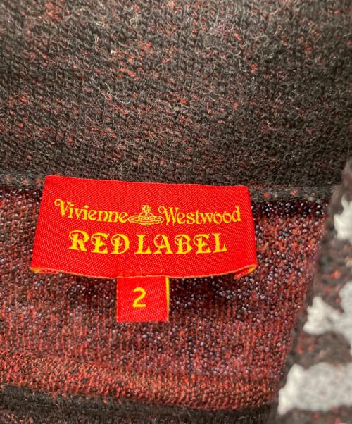 Vivienne Westwood RED LABEL（ヴィヴィアンウエストウッドレッドレーベル）Vivienne Westwood RED LABEL (ヴィヴィアンウエストウッドレッドレーベル) 厚手ニット ブラック×レッド サイズ:2の古着・服飾アイテム