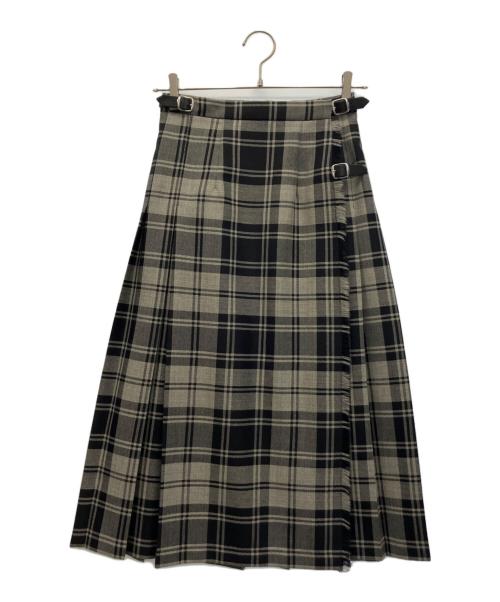 O'NEIL OF DUBLIN（オニールオブダブリン）O'NEIL OF DUBLIN (オニールオブダブリン) 巻きスカート グレー×ブラック サイズ:US6の古着・服飾アイテム