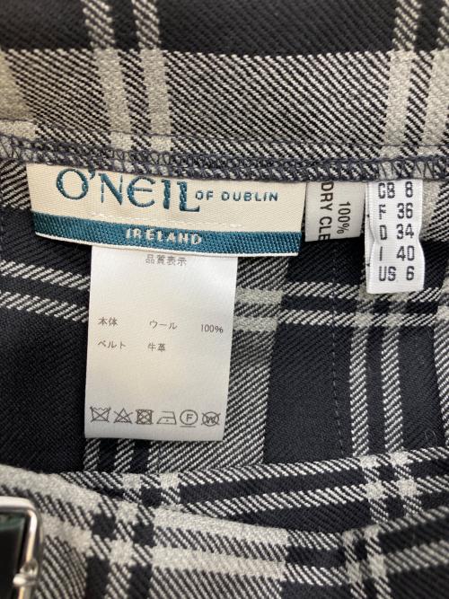 O'NEIL OF DUBLIN（オニールオブダブリン）O'NEIL OF DUBLIN (オニールオブダブリン) 巻きスカート グレー×ブラック サイズ:US6の古着・服飾アイテム