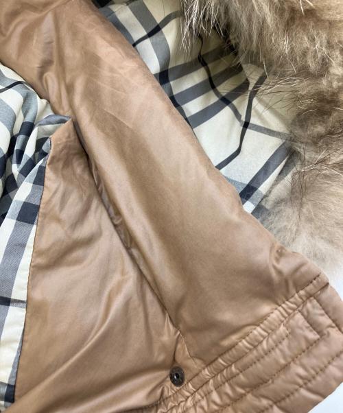 BURBERRY BLUE LABEL（バーバリー ブルー レーベル）BURBERRY BLUE LABEL (バーバリー ブルー レーベル) ダウンジャケット ブラウン サイズ:38の古着・服飾アイテム
