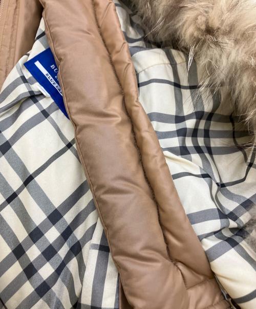 BURBERRY BLUE LABEL（バーバリー ブルー レーベル）BURBERRY BLUE LABEL (バーバリー ブルー レーベル) ダウンジャケット ブラウン サイズ:38の古着・服飾アイテム