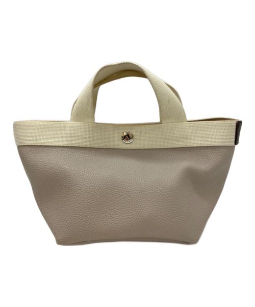 Herve Chapelier（エルベシャプリエ）Herve Chapelier (エルベシャプリエ) ハンドバッグ グレー×ホワイトの古着・服飾アイテム