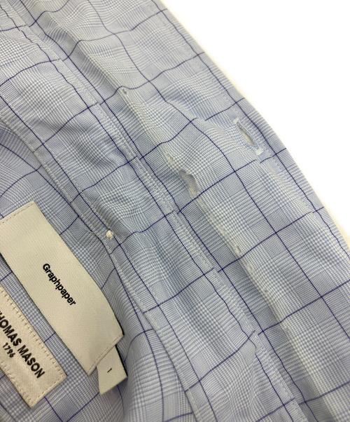 Graphpaper（グラフペーパー）Graphpaper (グラフペーパー) Thomas Mason L/S B.D Box Shirt スカイブルー サイズ:1の古着・服飾アイテム