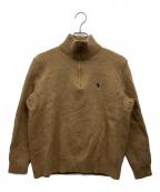 POLO RALPH LAURENポロ・ラルフローレン）の古着「ハーフジップ厚手ニット」｜ブラウン