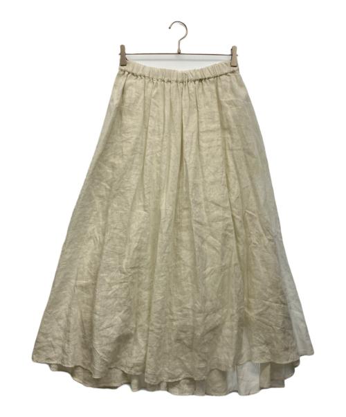 ATON（エイトン）ATON (エイトン) COTTON BROAD ラップスカート ホワイト サイズ:01の古着・服飾アイテム