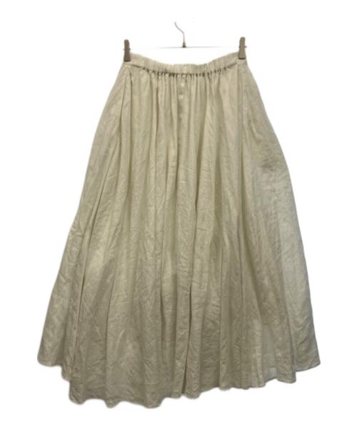 ATON（エイトン）ATON (エイトン) COTTON BROAD ラップスカート ホワイト サイズ:01の古着・服飾アイテム