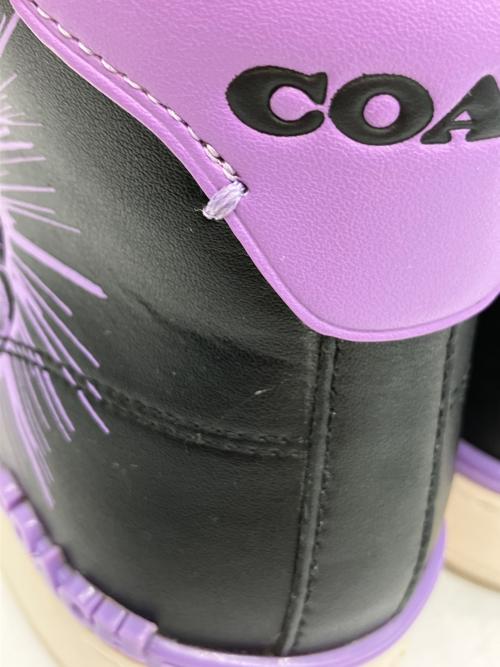 COACH（コーチ）COACH (コーチ) スニーカー ブラック×パープル サイズ:26の古着・服飾アイテム