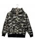 A BATHING APE（アベイシングエイプ）の古着「BAPE Palm Tree Camo Relaxed Fit Shark Full Zip Hoodie」｜ブラック×ホワイト