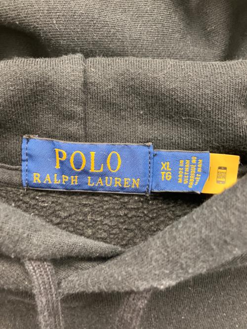 POLO RALPH LAUREN（ポロ・ラルフローレン）POLO RALPH LAUREN (ポロ・ラルフローレン) プルオーバーパーカー ブラック サイズ:XLの古着・服飾アイテム