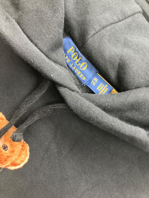 POLO RALPH LAUREN（ポロ・ラルフローレン）POLO RALPH LAUREN (ポロ・ラルフローレン) プルオーバーパーカー ブラック サイズ:XLの古着・服飾アイテム