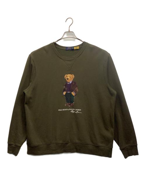 POLO RALPH LAUREN（ポロ・ラルフローレン）POLO RALPH LAUREN (ポロ・ラルフローレン) スウェット オリーブ サイズ:XLの古着・服飾アイテム
