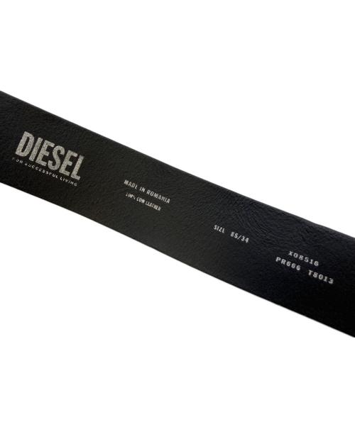 DIESEL（ディーゼル）DIESEL (ディーゼル) Dロゴレザーベルト ブラックの古着・服飾アイテム