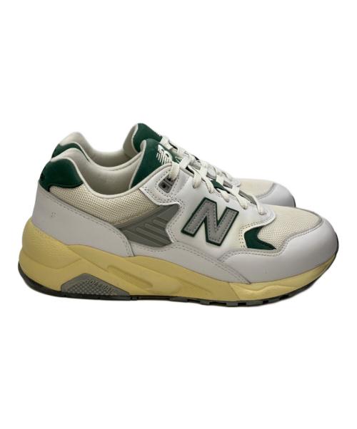 NEW BALANCE（ニューバランス）NEW BALANCE (ニューバランス) ローカットスニーカー ホワイト×グリーン サイズ:28の古着・服飾アイテム