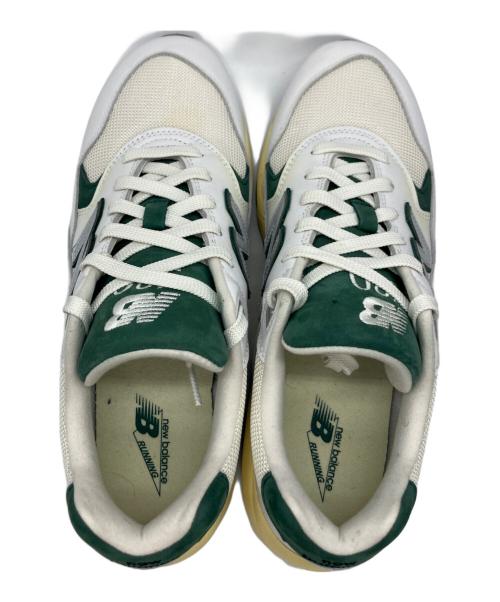 NEW BALANCE（ニューバランス）NEW BALANCE (ニューバランス) ローカットスニーカー ホワイト×グリーン サイズ:28の古着・服飾アイテム