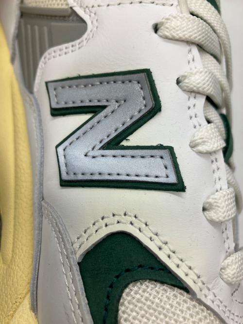 NEW BALANCE（ニューバランス）NEW BALANCE (ニューバランス) ローカットスニーカー ホワイト×グリーン サイズ:28の古着・服飾アイテム