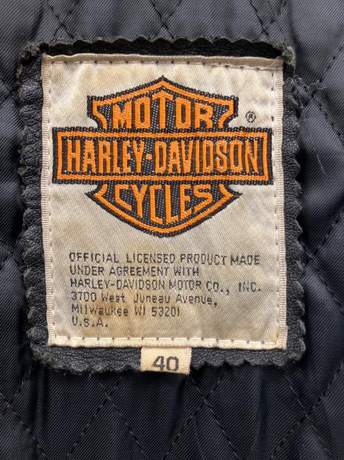 HARLEY-DAVIDSON（ハーレーダビッドソン）HARLEY-DAVIDSON (ハーレーダビッドソン) レザージャケット ブラック サイズ:40の古着・服飾アイテム