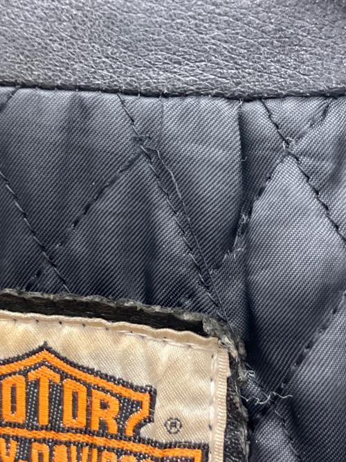 HARLEY-DAVIDSON（ハーレーダビッドソン）HARLEY-DAVIDSON (ハーレーダビッドソン) レザージャケット ブラック サイズ:40の古着・服飾アイテム