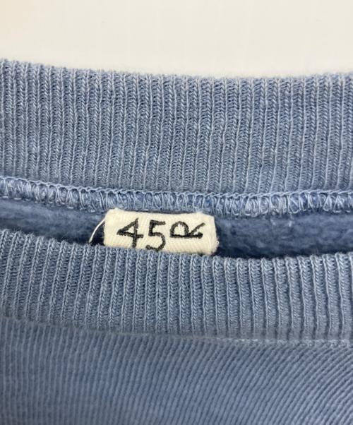 45R（フォーティファイブ・アール）45R (フォーティファイブ・アール) スウェット スカイブルー サイズ:3の古着・服飾アイテム